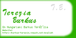 terezia burkus business card